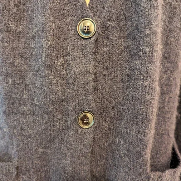 Massimo Dutti Womens Size S Blue Alpaca Wool Cashmere Blend Oversized Cardigan - Picture 7 of 12